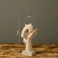 Abstract Silence Is Gold Resin Figurine Hand Face Statue Decor