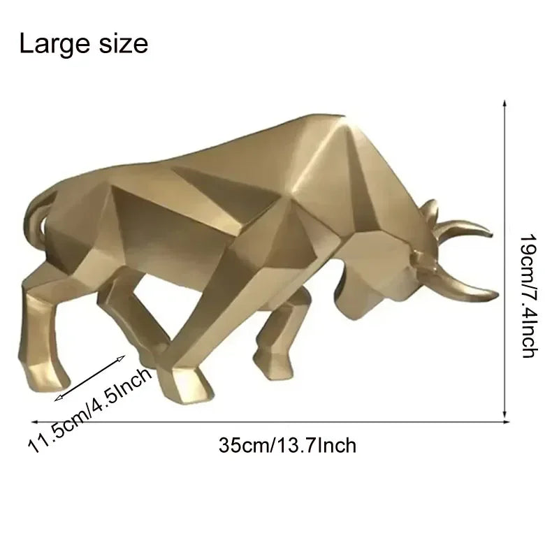 Modern Simple Resin Bull Ornament Creative Home Decor Animal Figurine