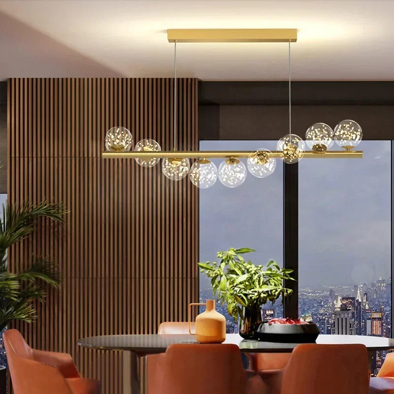 Led Ceiling Chandelier Glass Dining