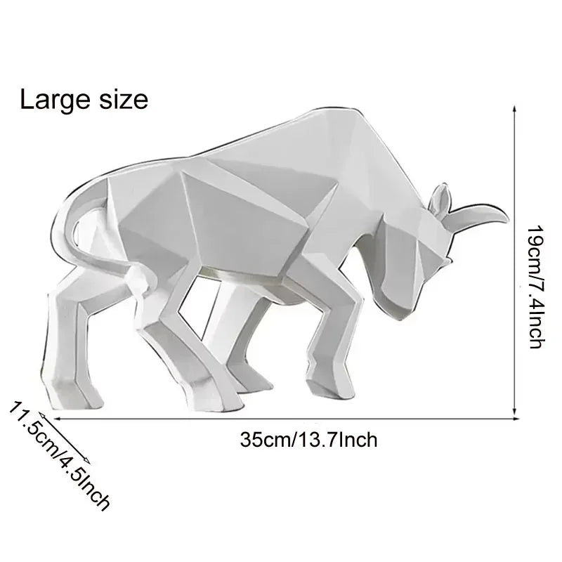 Modern Simple Resin Bull Ornament Creative Home Decor Animal Figurine