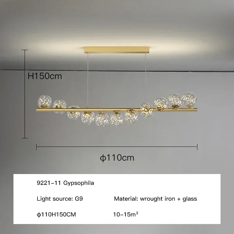 Led Ceiling Chandelier Glass Dining
