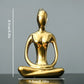 Abstract Ceramic Yoga Poses Figurine Porcelain Lady Statue Home Decor