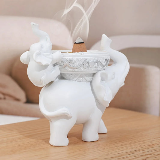 Elephant Figurine Candy Tray Key Bowl Decorative Storage Box