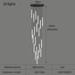 Staircase LED Chandelier Large Lamp