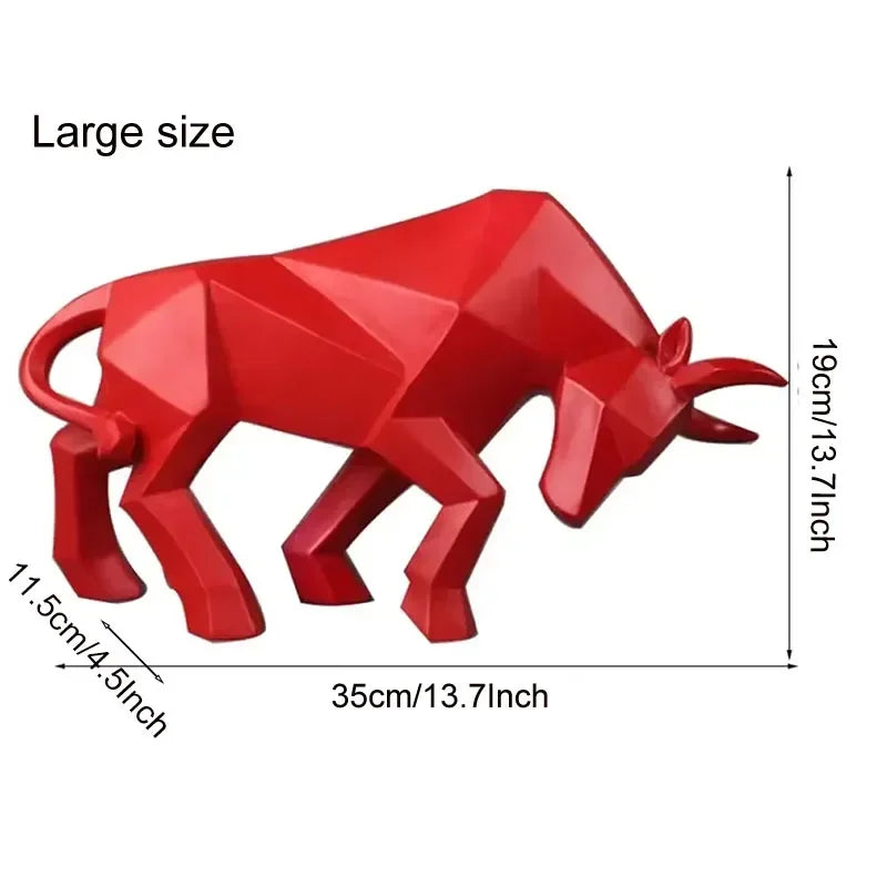 Modern Simple Resin Bull Ornament Creative Home Decor Animal Figurine