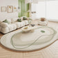 Green Plush Irregular Carpet Living Room Bedroom Floor Mat Decor
