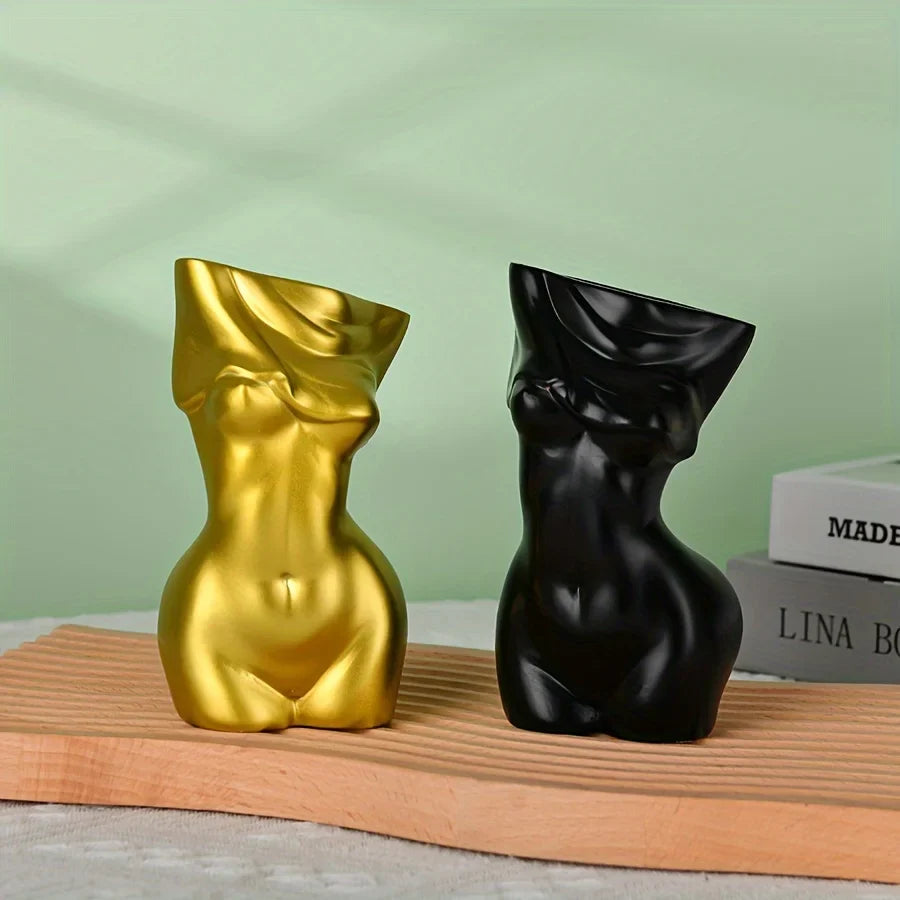 Ceramic Female Body Vase Decorative Feminine Form Home Accent