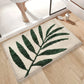 Green Leaf Carpet Soft Absorbent Bathroom Floor Mat Non Slip
