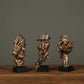 Abstract Silence Is Gold Resin Figurine Hand Face Statue Decor