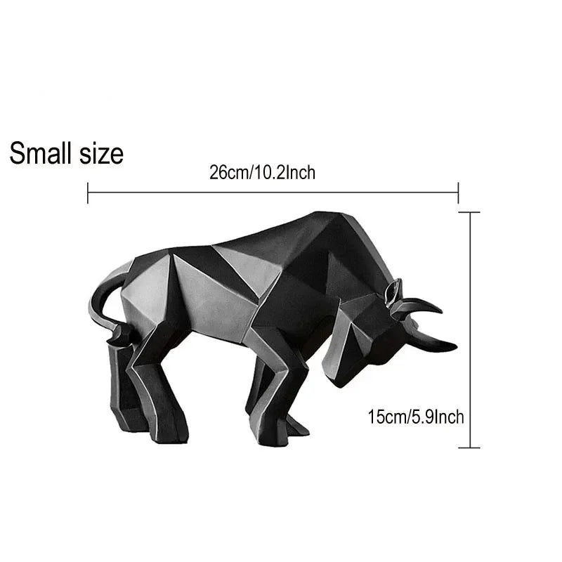 Modern Simple Resin Bull Ornament Creative Home Decor Animal Figurine