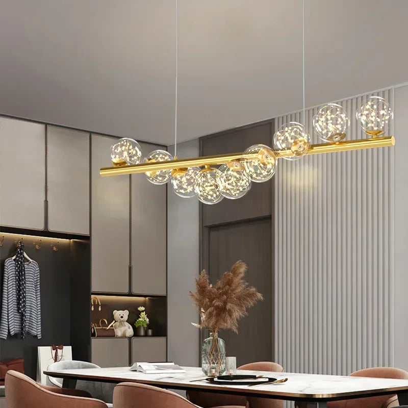 Led Ceiling Chandelier Glass Dining
