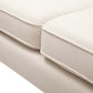 84' Modern Tuxedo Tufted Sofa, Sky Neutral Beige Polyester