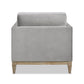 36' Modern Farmhouse Arm Chair, Opal Grey Velvet