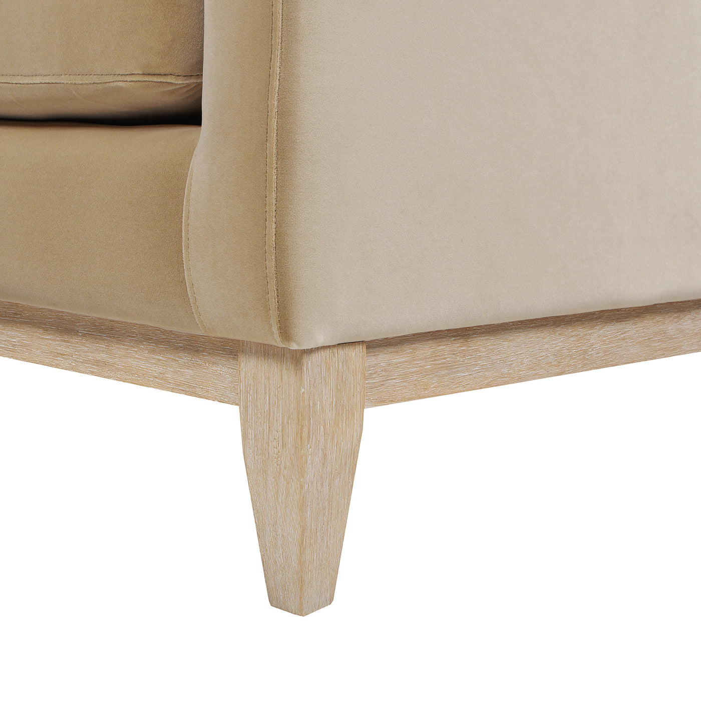 84' Modern Farmhouse Sofa, Fawn Brown Performance Velvet