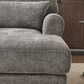 Modern Grey Upholstered Chaise Lounge Sofa Recliner