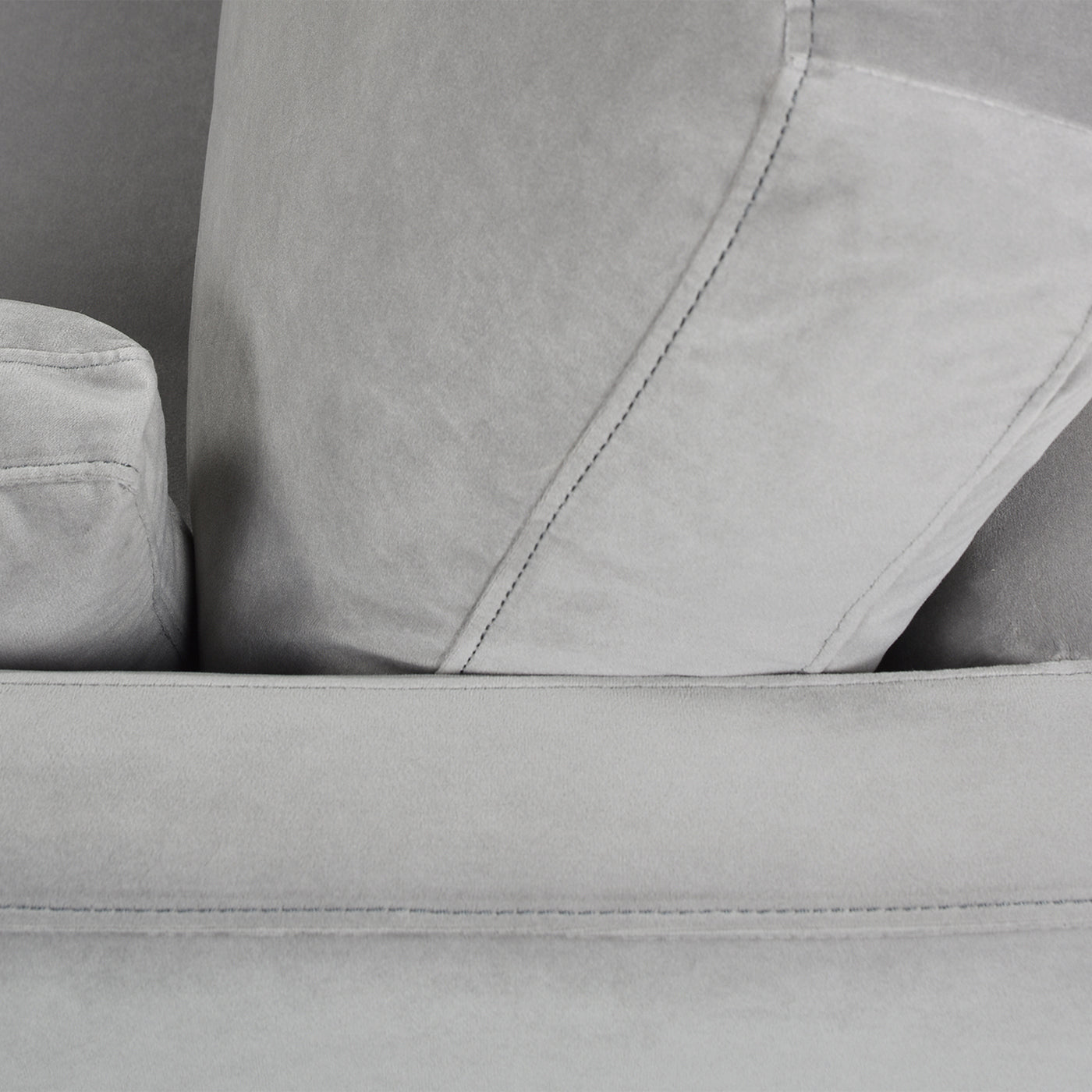 36' Modern Farmhouse Arm Chair, Opal Grey Velvet