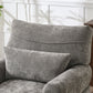 Modern Grey Upholstered Chaise Lounge Sofa Recliner