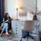 36 Inch Ivory Adjustable Table Lamp