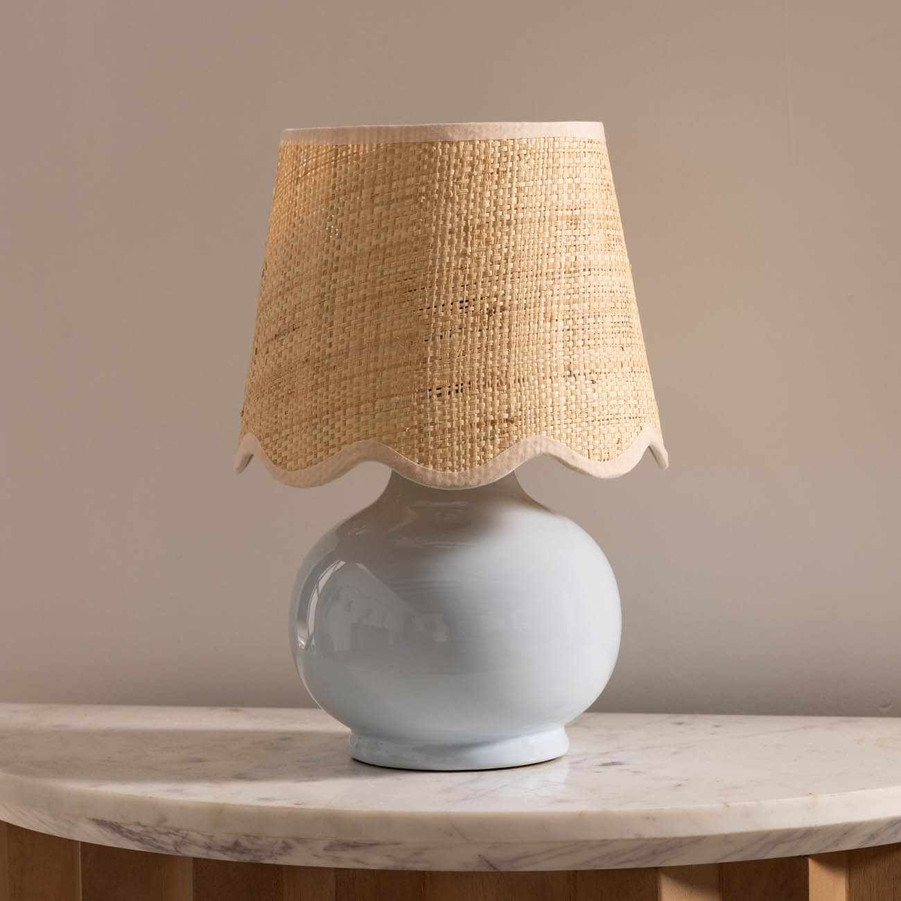 Blue Solid Ceramic Table Lamp
